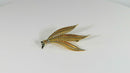 Vintage 18K Yellow Gold Triple Fern Leaf Brooch 750 1 1/2 x 1