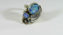 Lovely Opal Doublet Sterling Silver Native American Style Statement Ring Sz 7.25