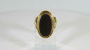 Victorian 14K Gold Uncut Hardstone Signet Ring Women Size 6.25