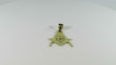 10K Yellow Gold Freemason Masonic Square and Compass Pendant 417