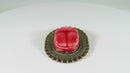 A Rare Miyamoto Shoto Scarab Brooch Pendant in Red Circa 1965