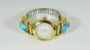 Navajo 14K Turquoise Watch Tips George & Nusie Henry Timex Quartz Watch