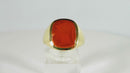 Vintage 10K Gold Carnelian Roman Soldier Intaglio Signet Ring Size 10