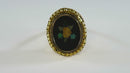 Rare Antique Pietra Dura Ring 18K Top 9K Shank Yellow Gold Ring 7.5