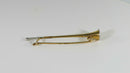 Vintage 14K European Style Hunting Horn Pin in Yellow White Gold