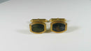 Vintage Krementz Gilt Hardstone Cufflink Set Bullet Back