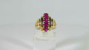 Waterfall Pink Spinel Mid Century FAITH 10k Gold Womens Ring Size 4.25