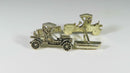 Vintage Antique Ford Model T Car Sterling Silver Bullet Back Dress Cufflink Set