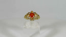 Michael Valitutti 14K Solid Gold Orange Stone, Diamond and Yellow Stone Size 5