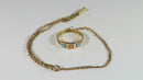 Rare c1900 Children's Slave Ring 4 1/2" Bracelet Sz 1/2 Ring Pearl Turquoise Sto