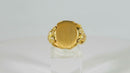 Antique 1908 Art Nouveau 10K Men's Signet Ring Women Carrying Panel Size 7.5