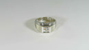 Vintage Men's Diamond 5mm Solitaire Ring 14K White Gold Size 8 3/4