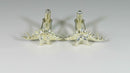 Vintage Stegosaurus Sterling Silver Bullet Back Dress Cufflink Set