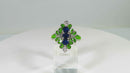 Generations 1912 Weinman Brothers Sterling Silver Green Enamel Sapphire Ring