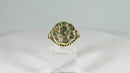 Victorian Round Rose Cut Diamond Cluster Statement Ring Unisex Size 10