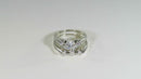 1 CTW 14K White Gold VS2 Diamond Wedding Engagement Set Vintage Size 8 3/4