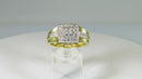 Sterling Men's Gold Gilded Crystal Cluster Ring 925 THL Size 11 1/4