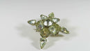 Vintage Star Brooch With Faceted Glass Stones Unsigned