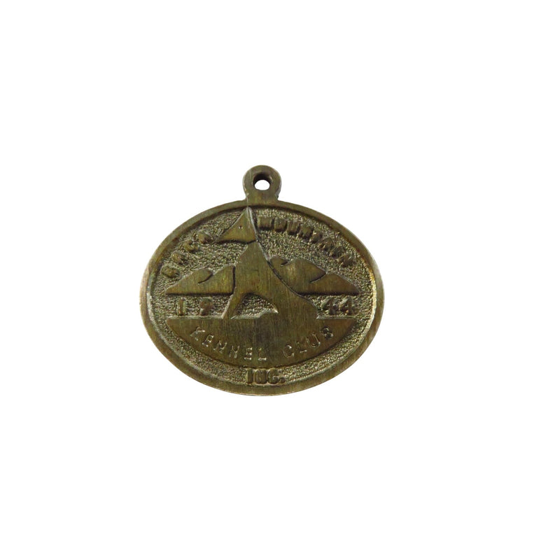 Vintage Back Country Kennel Club Inc. Dog Show Bronze Tone Medal 1 3/8"