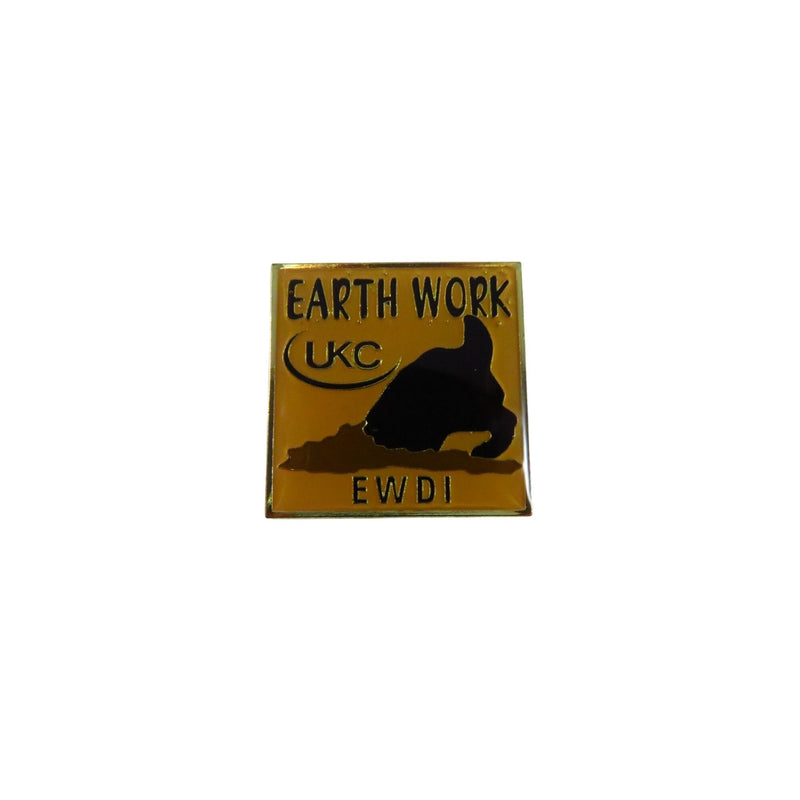 UKC Earth Work EWDI Award Lapel Pin Gold Tone Black Brown Rectangle 1" Pre-Owned