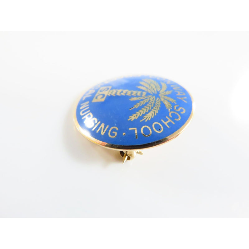 1965 Conway School Practical Nursing Pin Herff Jones 10K Gold Blue Enamel