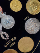 A. Massonnet (& Cie) Manufacture of Medals Exhibition Medal Advertising Display Case With Cast Medals product image for Just Stuff I Sell, clear front view, neutral background, original listing photo, optimized descriptive alt text, centered composition variant 8