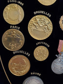 A. Massonnet (& Cie) Manufacture of Medals Exhibition Medal Advertising Display Case With Cast Medals product image for Just Stuff I Sell, clear front view, neutral background, original listing photo, optimized descriptive alt text, centered composition variant 10