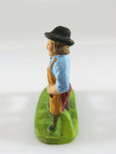Colorful Man Sharpening Knife Marcel Carbonel Terra Cotta Clay Figure France - Just Stuff I Sell