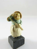 Miniature Carved Painted Figure Heavy Paint Little Bo Peep - Just Stuff I Sell