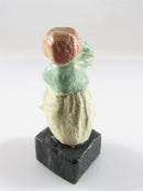 Miniature Carved Painted Figure Heavy Paint Little Bo Peep - Just Stuff I Sell