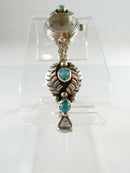 Sterling Turquoise Women's Navajo Watch Tips E. Becenti Artisan - Just Stuff I Sell