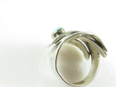 Unique Navajo Spencer Turquoise Accented Fork Ring Conversion Signed RKM - Just Stuff I Sell