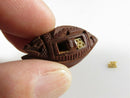 Miniature Hand Carved Chinese Hediao Nut Bone Windows Open 1 5/8" - Just Stuff I Sell