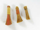 Grouping of 3 Miniature Hand Brooms with Corded Wraps 1 3/4", 1 1/2", 1 3/8" - Just Stuff I Sell
