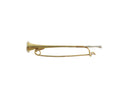 Vintage 14K European Style Hunting Horn Pin in Yellow White Gold — Pins, Brooches • 14K, Gold — front view
