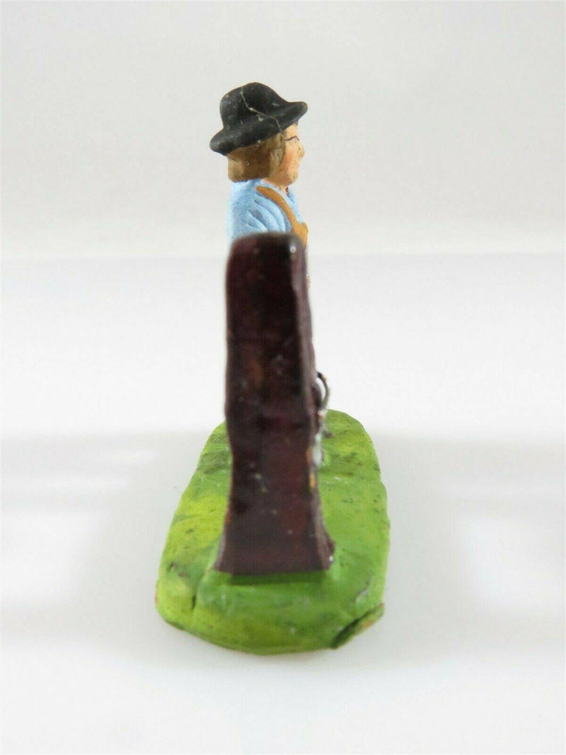Colorful Man Sharpening Knife Marcel Carbonel Terra Cotta Clay Figure France - Just Stuff I Sell