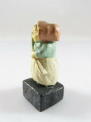 Miniature Carved Painted Figure Heavy Paint Little Bo Peep - Just Stuff I Sell