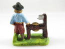 Colorful Man Sharpening Knife Marcel Carbonel Terra Cotta Clay Figure France - Just Stuff I Sell