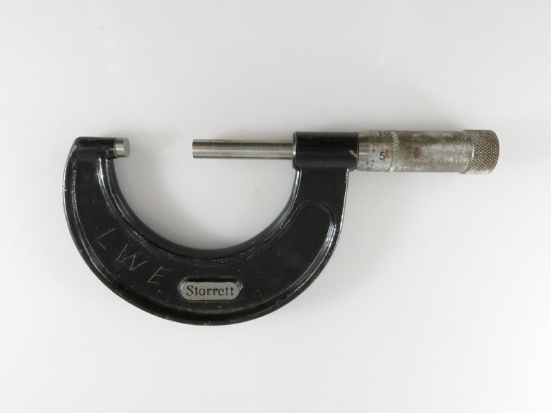 Vintage The L.S. Starrett Co 1-64.015625 1"-2" No. 436 Micrometer Caliper USA Made