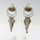 Navajo Dangle Earrings Sterling Silver Pilot Mountain Turquoise Andy Marion - Just Stuff I Sell