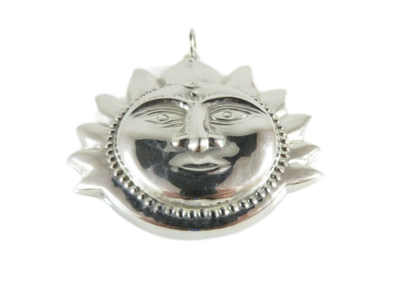 Vintage Tibet Buddhism Sterling Silver Form Buddha Sun God Pendant - Just Stuff I Sell