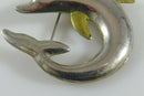 Taxco Dolphin Brooch Pendant Nautical Sterling Silver TM-24 Signed Eaton - Just Stuff I Sell
