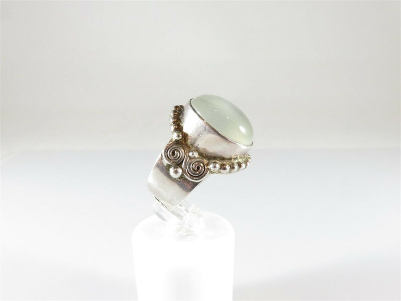 Vintage Cabochon Moon Stone Sterling Silver Sajen Ring Size 5.5 - Just Stuff I Sell