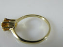 14K Yellow Gold Princess Cut Golden Citrine Solitaire Wedding Ring Sz 6.5 PGR - Just Stuff I Sell