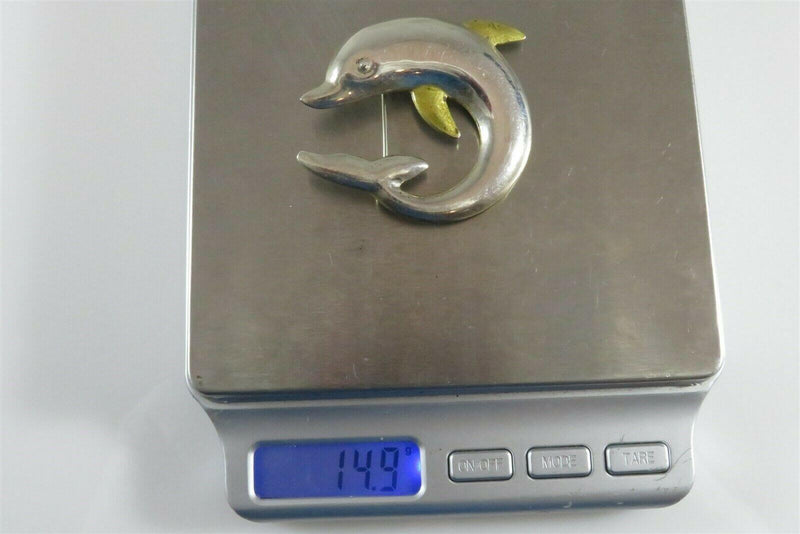 Taxco Dolphin Brooch Pendant Nautical Sterling Silver TM-24 Signed Eaton - Just Stuff I Sell