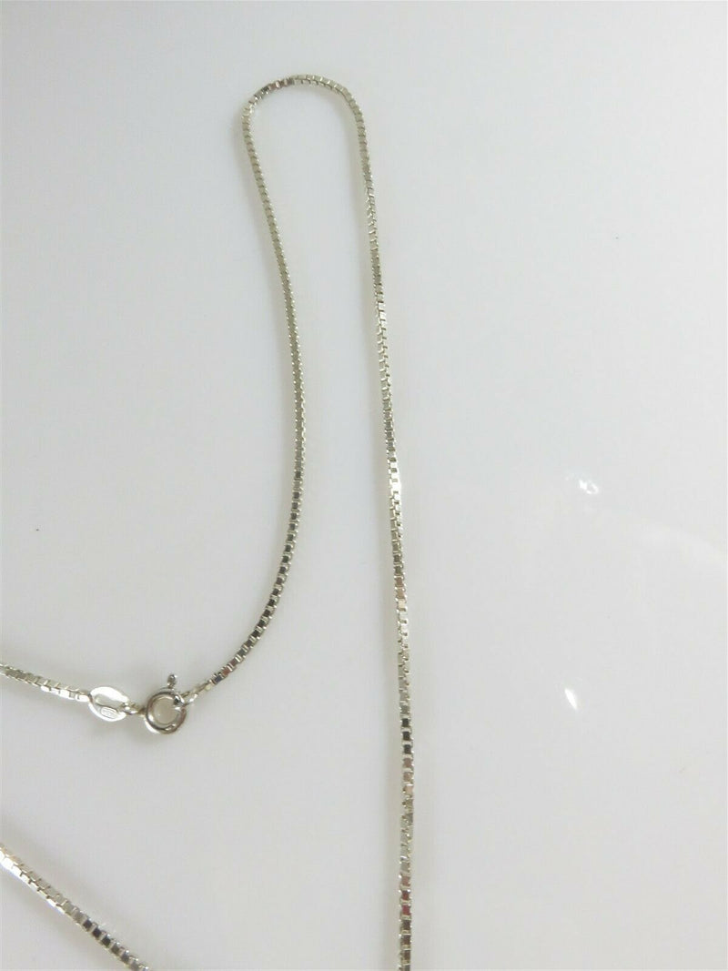 Unusual 3D Apple Pendant with 20" Box Chain Sterling Silver Necklace - Just Stuff I Sell