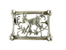 Lovely Vintage Sterling Silver Picture Framed Doe in Woods Scarf Deer Pin — Jewelry & Watches:Fine Jewelry:Fine Pins & Brooch