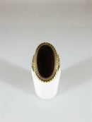 Victorian 14K Gold Uncut Hardstone Signet Ring Women Size 6.25 - Just Stuff I Sell