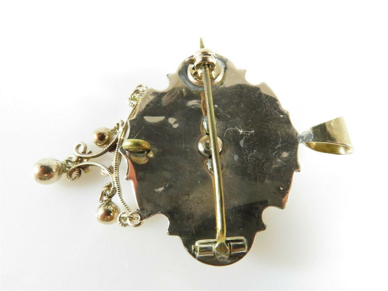 Victorian 14K Yellow Gold Etruscan Pendant with An Approx .40 Carat Diamond - Just Stuff I Sell