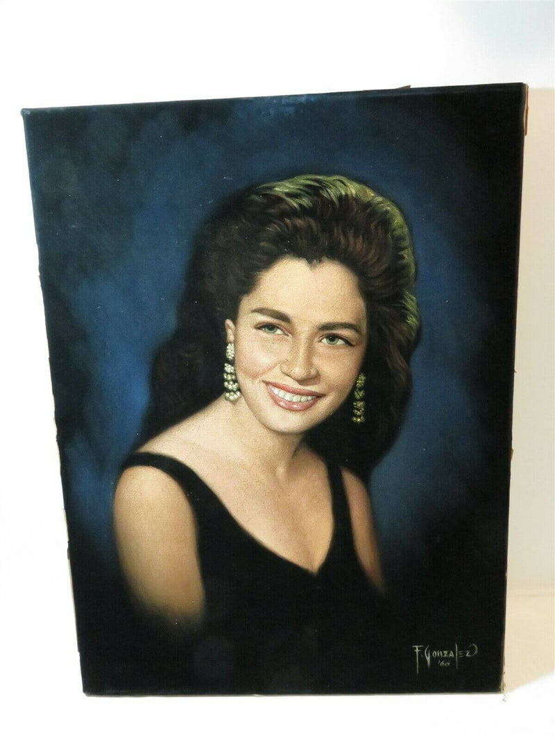 Attractive Brunet Filipino Master Felix Pinto Gonzales Philippine Painting - Just Stuff I Sell